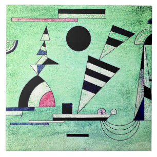 Kandinsky - Ondergedompeld in groen, populair kuns Tegeltje