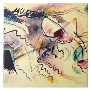 Kandinsky - Ondertiteling, 1913 kunstwerk Tegeltje