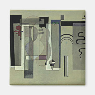 Kandinsky - Oppervlakken samenkomen, abstracte kun Magneet