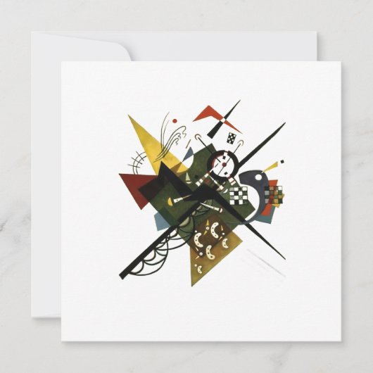 Kandinsky over Wit II - Abstracte expressionistisc Feestdagenkaart (Voorkant)