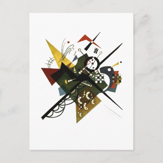Kandinsky over Wit II - Abstracte expressionistisc Feestdagenkaart (Voorkant)