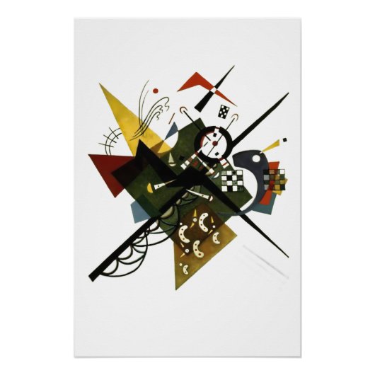 Kandinsky over Wit II - Abstracte expressionistisc Perfect Poster (Voorkant)