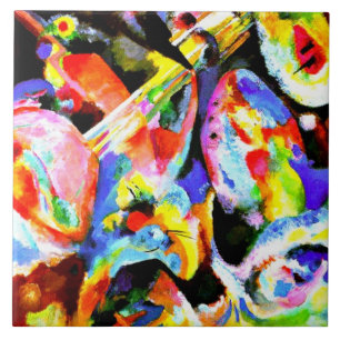 Kandinsky - Overstroming Improvisatie Tegeltje