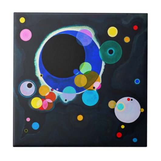 Kandinsky Plusieurs cercles Carreaux (Devant)