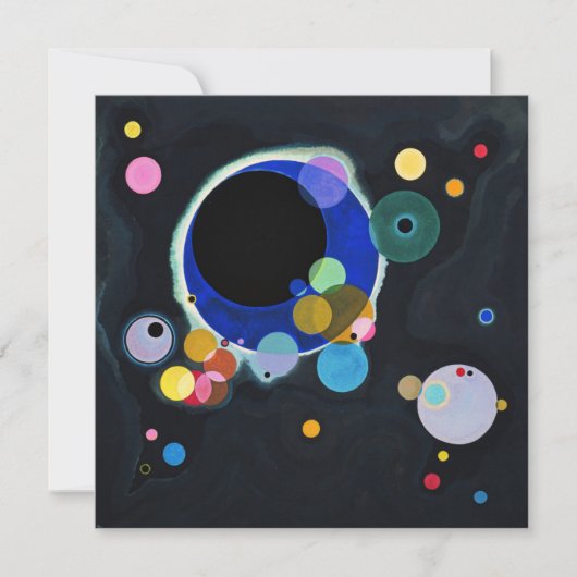 Kandinsky Plusieurs cercles Carte de peinture Abst (Devant)
