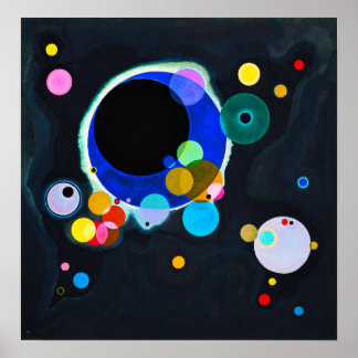 Kandinsky Plusieurs cercles Poster