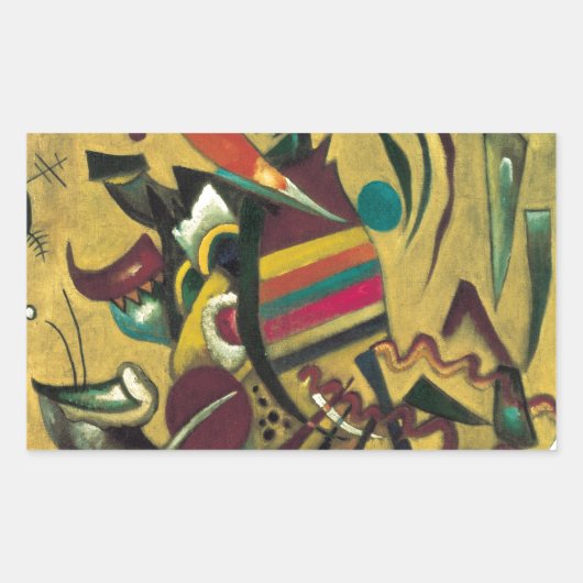 Kandinsky Points Abstract Canvas Schilderij Rechthoekige Sticker (Voorkant)