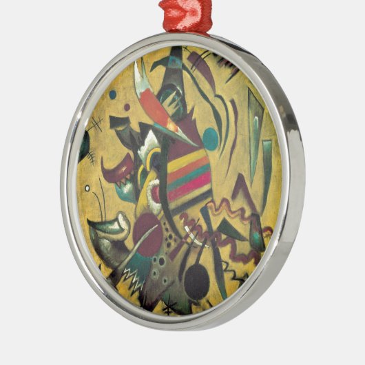 Kandinsky Points Abstract schilderen van canvas Metalen Ornament (Links)