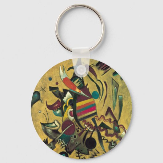 Kandinsky Points Abstract schilderen van canvas Sleutelhanger (Voorkant)
