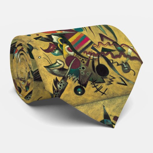 Kandinsky Points Abstract schilderen van canvas Stropdas (Opgerold)