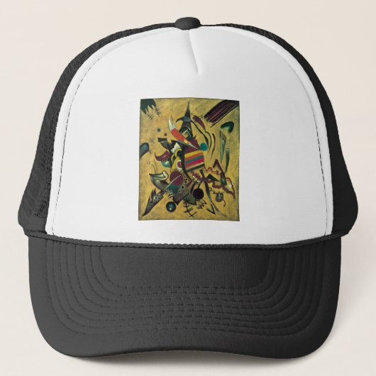 Kandinsky Points Abstract schilderen van canvas Trucker Pet (Voorkant)