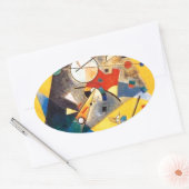 Kandinsky Quiet Harmony Abstracte Art Ovale Sticker (Envelop)