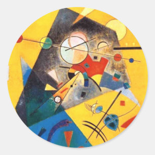Kandinsky Quiet Harmony Abstracte Art Ronde Sticker