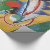 Kandinsky Red Oval Abstract Artwork Green Yellow Cadeaupapier (Hoek)