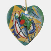 Kandinsky Red Oval Abstract Artwork Green Yellow Keramisch Ornament (Rechts)