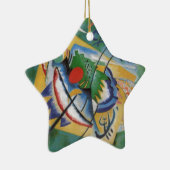 Kandinsky Red Oval Abstract Artwork Green Yellow Keramisch Ornament (Rechts)