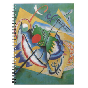 Kandinsky Red Oval Abstract Artwork Green Yellow Notitieboek