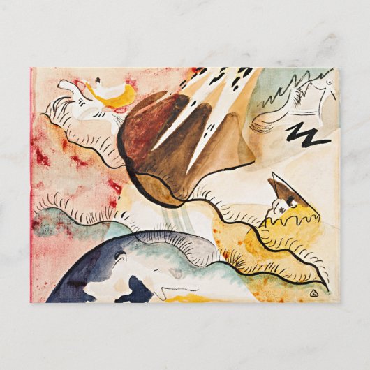 Kandinsky - Regenlandschap, abstracte kunst, Briefkaart (Voorkant)