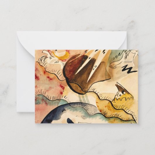 Kandinsky - Regenlandschap, abstracte kunst Notitiekaartje (Voorkant)