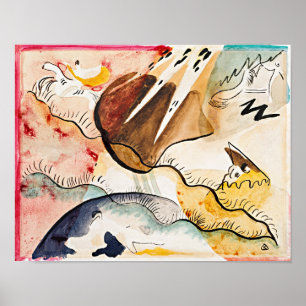 Kandinsky - Regenlandschap, abstracte kunst, Poster