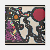 Kandinsky - Rode Cirkel Magneet (Voorkant)