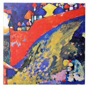 Kandinsky - Rode Muur Bestemming Tegeltje