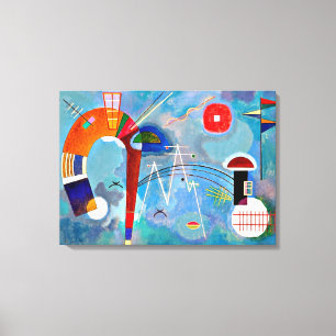 Kandinsky - Rond en Puntig, kleurrijke kunst Canvas Afdruk