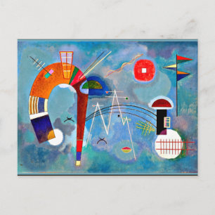 Kandinsky - Ronde en gekleurde, kleurrijke kunst Briefkaart