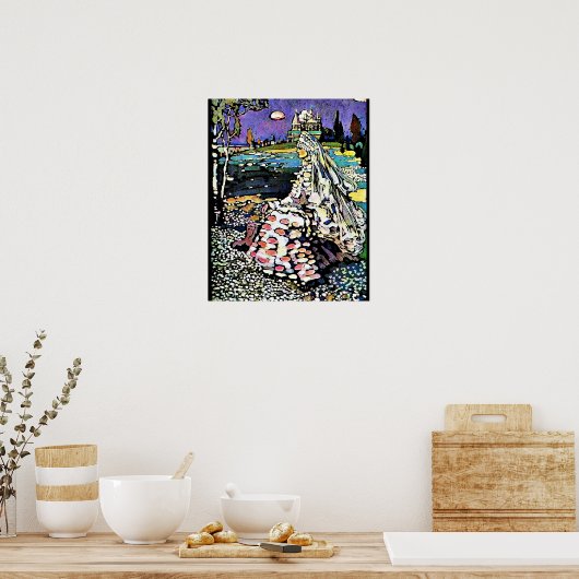 Kandinsky - Russische schoonheid in een landschap Poster (Keuken)