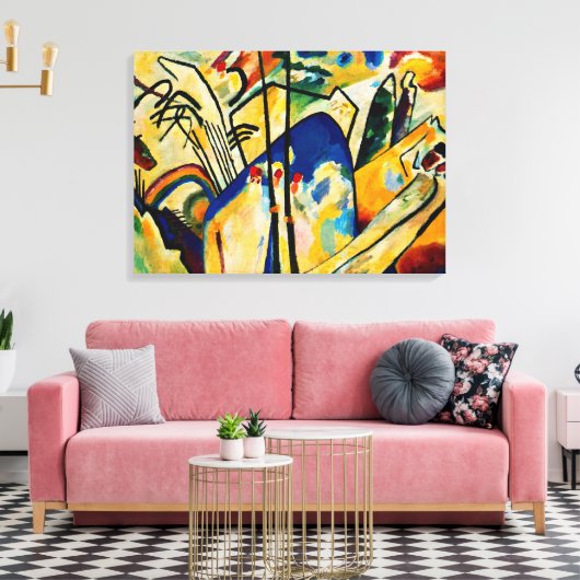 Kandinsky - Samenstelling IV Canvas Afdruk (Insitu (Woonkamer))