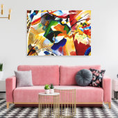 Kandinsky - Schilderen met Groen Centrum Canvas Afdruk (Insitu (Woonkamer))