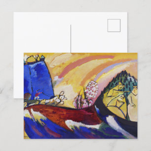 Kandinsky Schilderen met Trojka Abstract Schildere Briefkaart