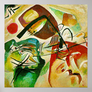 Kandinsky - Schilderij met een Zwarte Boog, Poster