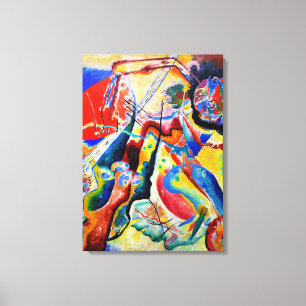 Kandinsky - Schilderij met Rode Vlek Canvas Afdruk