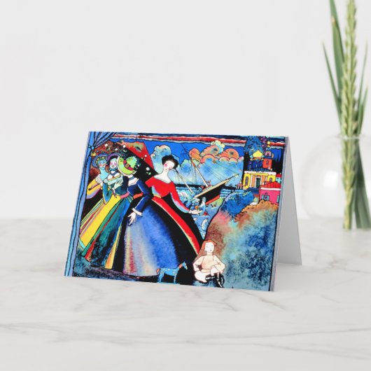 Kandinsky - Schip, kleurrijk schilderij Kaart (Voorkant)