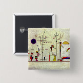 Kandinsky - Serious-Fun, abstracte kunst, Vierkante Button 5,1 Cm (Voorkant /achterkant)