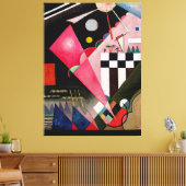 KANDINSKY - SHARP CALM PINK (Scherp rustig Roze) - Canvas Afdruk (Insitu (Woonkamer))
