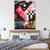 KANDINSKY - SHARP CALM PINK (Scherp rustig Roze) - Canvas Afdruk (Insitu (Slaapkamer))