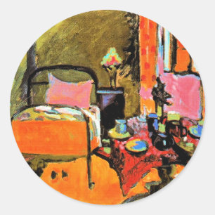 Kandinsky - Slaapkamer in Aintmillerstrasse, Ronde Sticker