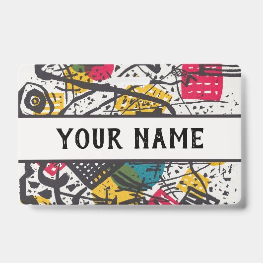 Kandinsky Small Worlds V Abstract Classic Badge (Front)