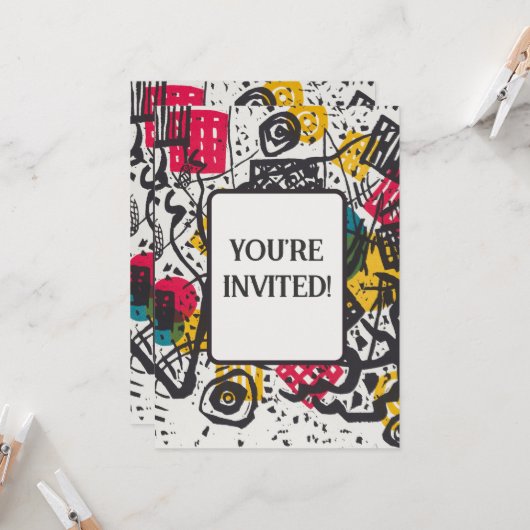 Kandinsky Small Worlds V Abstract Classic Kaart (Voorkant / Achterkant in situ)