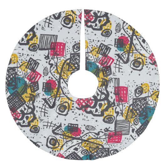 Kandinsky Small Worlds V Abstract Classic Kerstboom Rok (Voorkant)