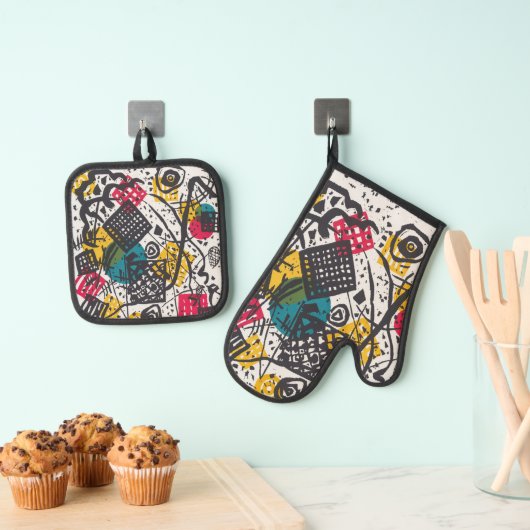 Kandinsky Small Worlds V Abstract Classic Ovenwant & Pannenlap Set (Insitu(Ophanging))