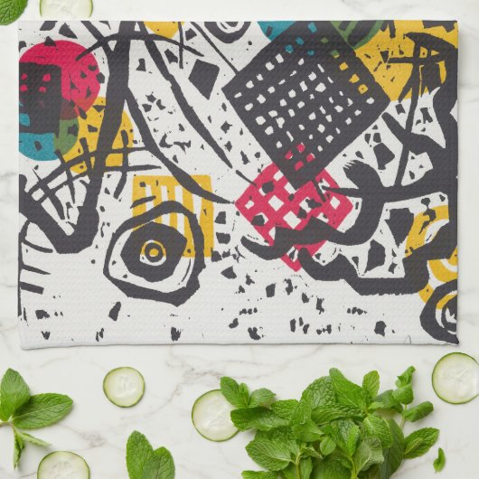 Kandinsky Small Worlds V Abstract Classic Theedoek (Gevouwen)