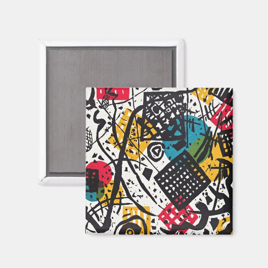 Kandinsky - Small Worlds V, abstracte kunst Magneet (Voorkant / Achterkant)