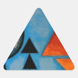 Kandinsky Soft Hard Abstract Driehoek Sticker