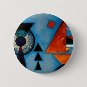Kandinsky Soft Hard Abstract Ronde Button 5,7 Cm
