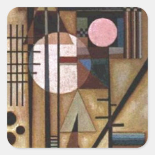 Kandinsky Softed Construction Vierkante Sticker