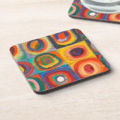 Kandinsky Squares Concentric Circles Bier Onderzetter (Linkerzijde)