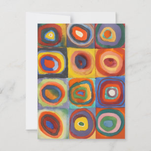 Kandinsky Squares Concentric Circles Briefkaart
